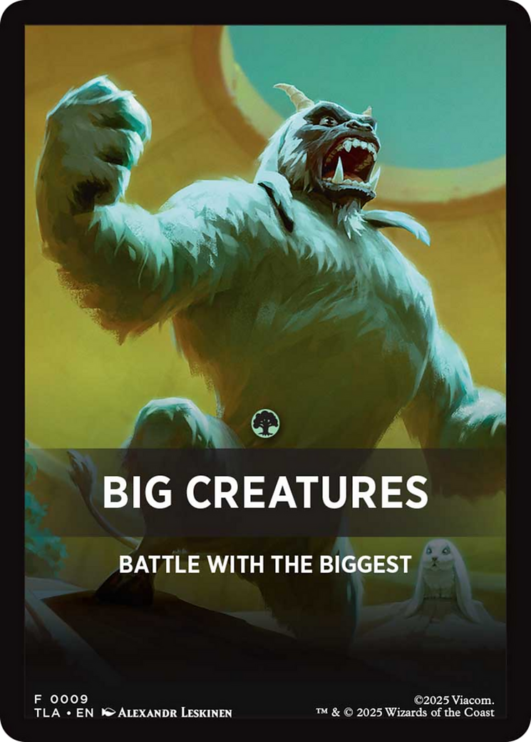 Big Creatures Theme Card [Avatar: The Last Airbender Tokens]