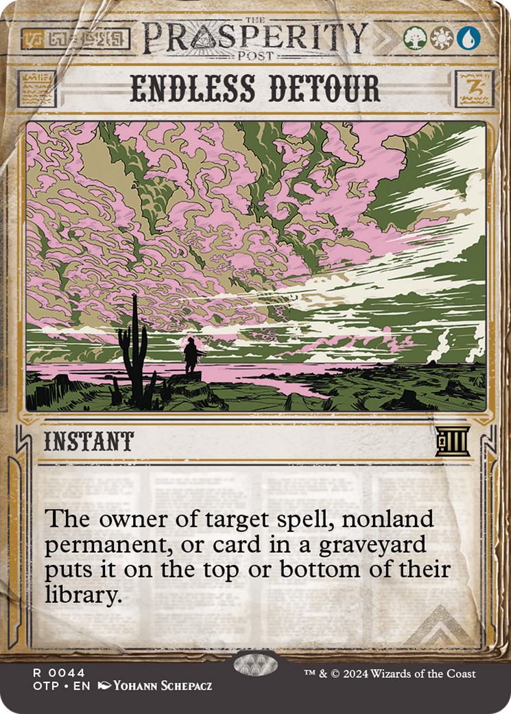 mtg prosperity post cards Endless Detour [Outlaws of Thunder Junction: Breaking News]