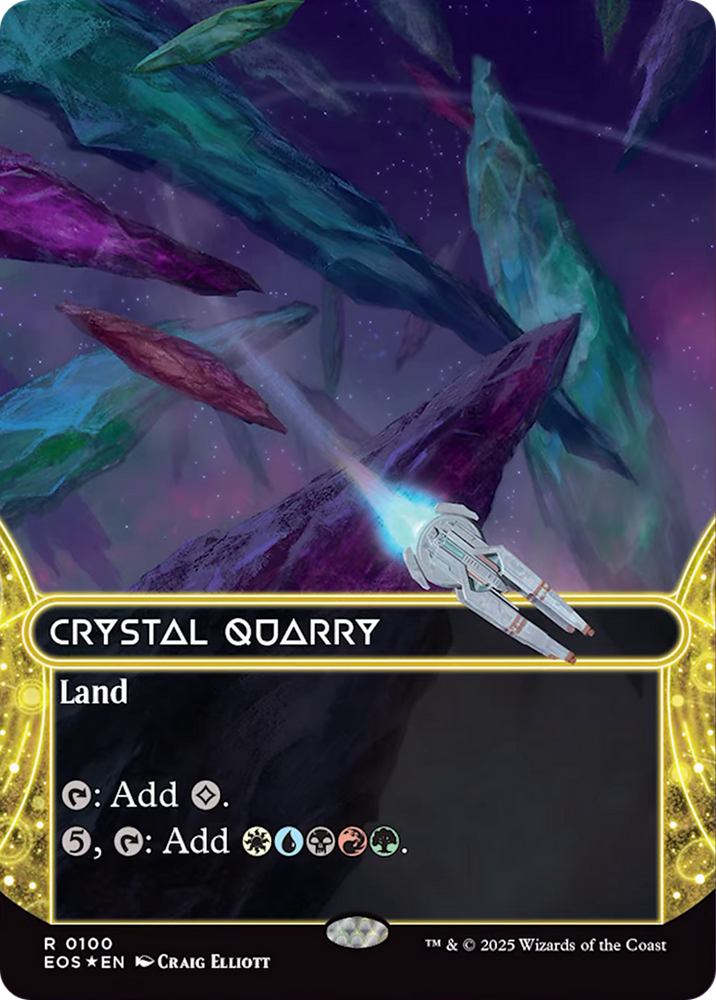 Crystal Quarry (0100) (Borderless) (Galaxy Foil) [Edge of Eternities: Stellar Sights]