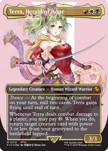 Terra, Herald of Hope (Borderless) (Surge Foil) [FINAL FANTASY Commander]