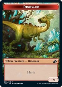 Dinosaur // Human Soldier (003) Double-Sided Token [Ikoria: Lair of Behemoths Tokens]